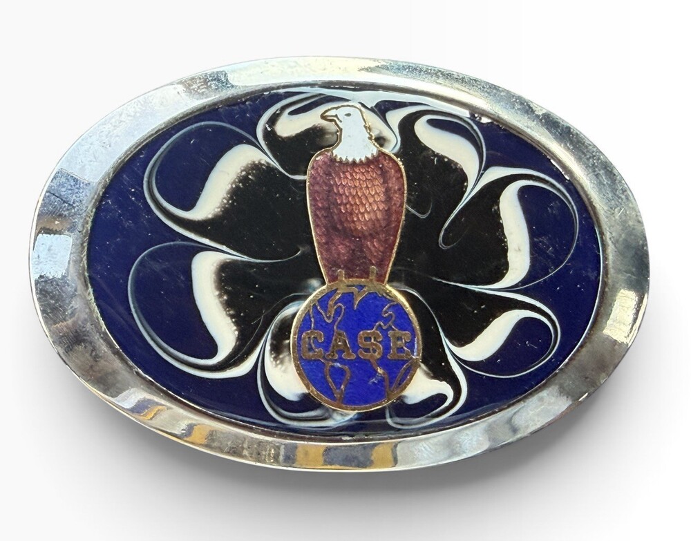 Case Belt Buckle Old Abe Bald Eagle & Globe Trademark Advertising